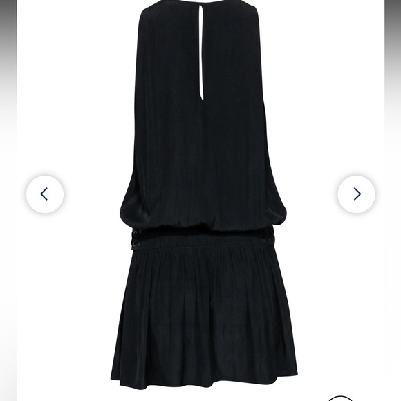 Ramy Brook Lace-Up Drop Waist "Kiara" Dress size xs - grayish black - Picture 3 of 6